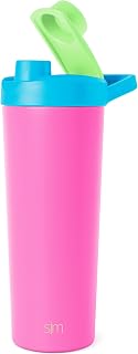 Simple Modern Stainless Steel Shaker Bottle with Ball 24oz | Metal Insulated Cup for Protein Mixes, Shakes and Pre Workout | Rally Collection | 80s Mix