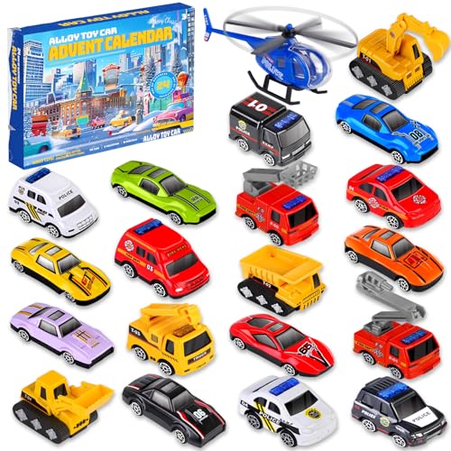 Epump 2D017 Advent Calendar 2024 Kids: 24 Days Christmas Countdown Alloy Car Toys cover
