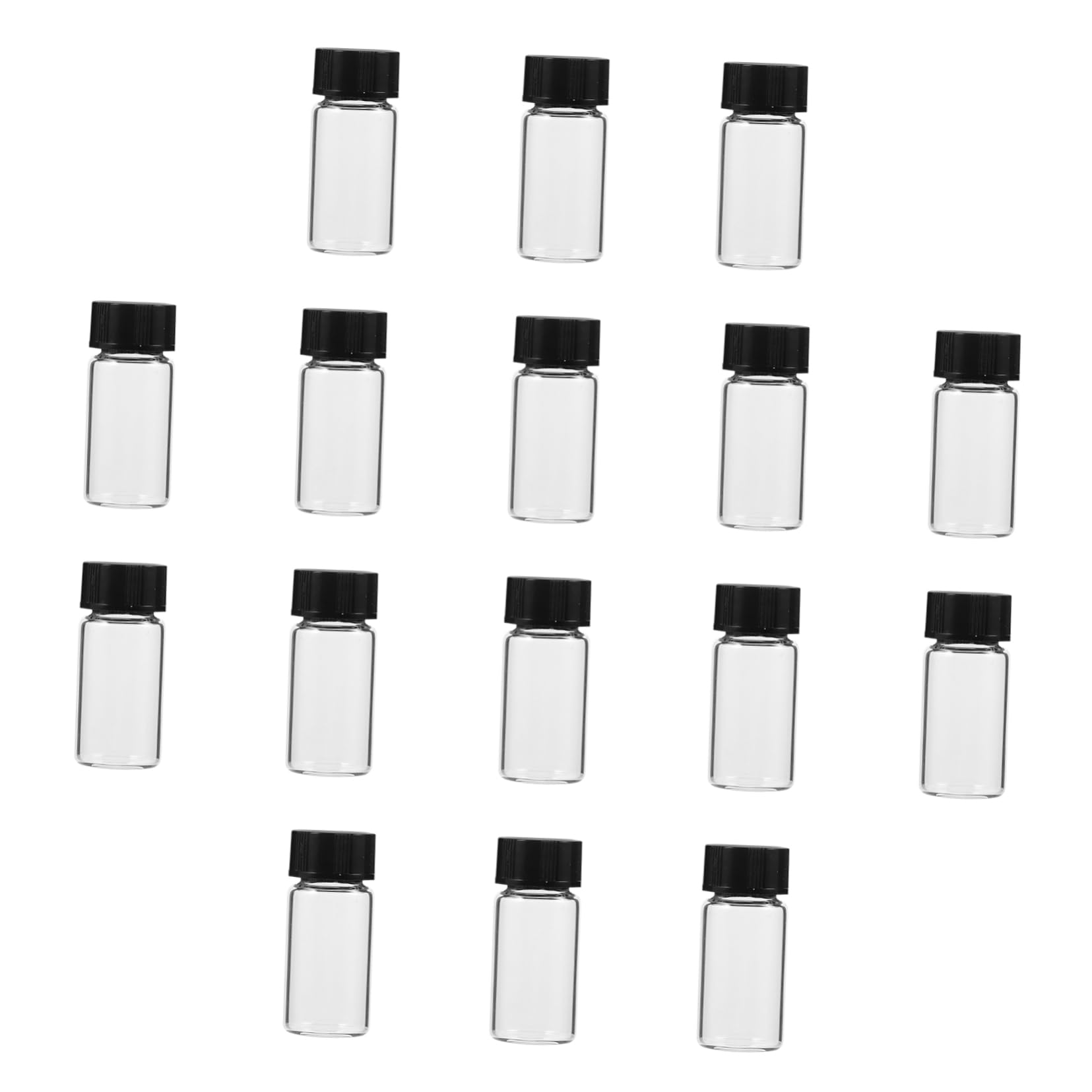 MAGICLULU 100piezas Botella de Muestra Transparente de Frascos de Vidrio con Tapa para Experimentos de Muestra con Tapas para Laboratorio