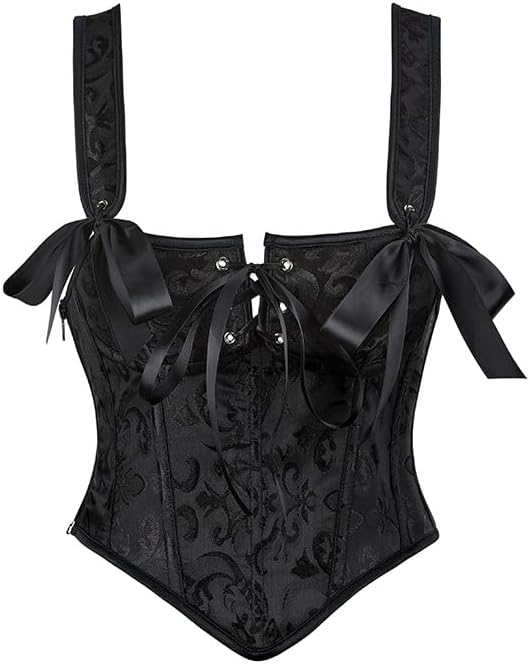 Women's Adjustable Lace Strap Gothic Corselet Top Corsets and Bustiers Lingerie