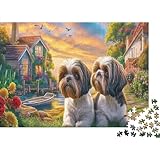 🌸【Une pièce mémorable】 : faites plaisir et défiez votre famille et vos amis en reconstituant cet incroyable puzzle de Two puppies cozy coastal scene 1000 pièces. Ramenez à la maison des heures de plaisir et de divertissement que tout le monde appréciera.