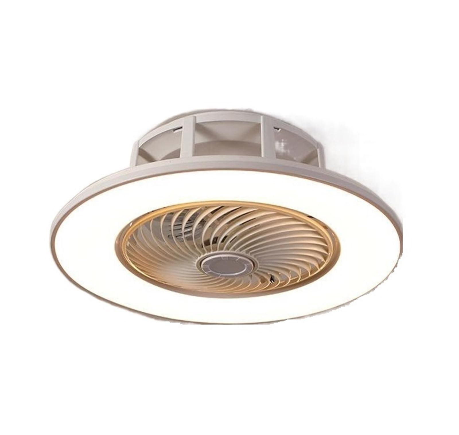 TRDEWR Ceiling Fan Light Bedroom Room Living Room Dining Room Ceiling Fan Light Quiet Thin Invisible with Electric Fan Chandelier One Good Light and Shadow Effects(White)
