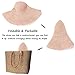 Sydbecs Women's Sun Hats Wide Brim Summer Beach Hat for Women Foldable Travel Straw Hat UPF50+ (Pink)