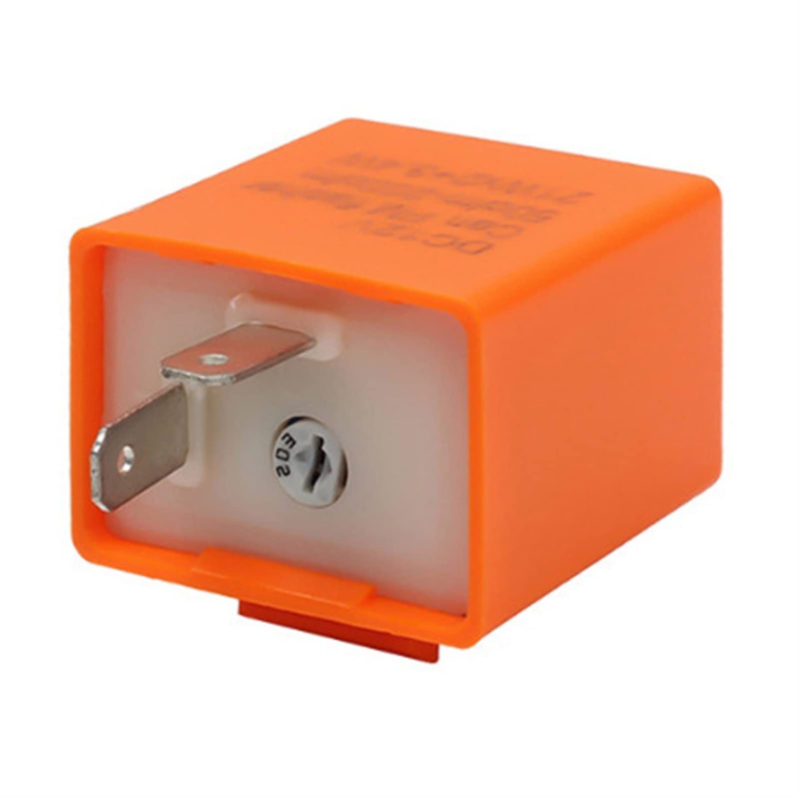 Relais de clignotant à LED 12V 2 broches orange à fréquence réglable pour moto