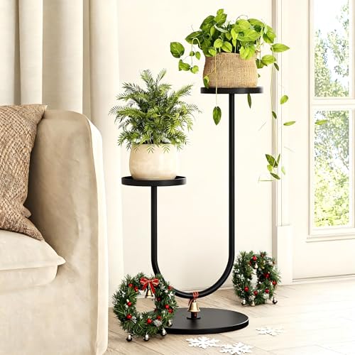Bamworld Upgraded Outdoor Plant Stand Metal Plant Stand Indoor Corner