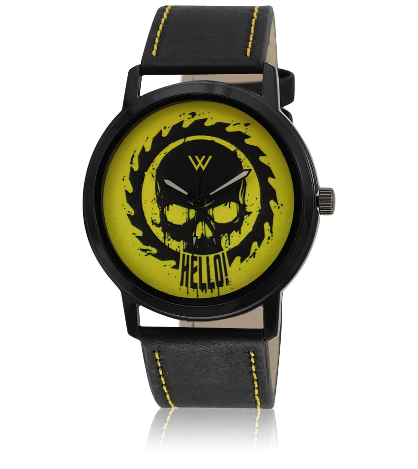 Walrus Multicolor Dial Analog Wrist Watch for Men - Black Vegan Leather Strap - Stylish & Durable - 40mm Case Size- Mens Watch for Gift (B0B1QSW9Q1) Amazon Price History, Amazon Price Tracker