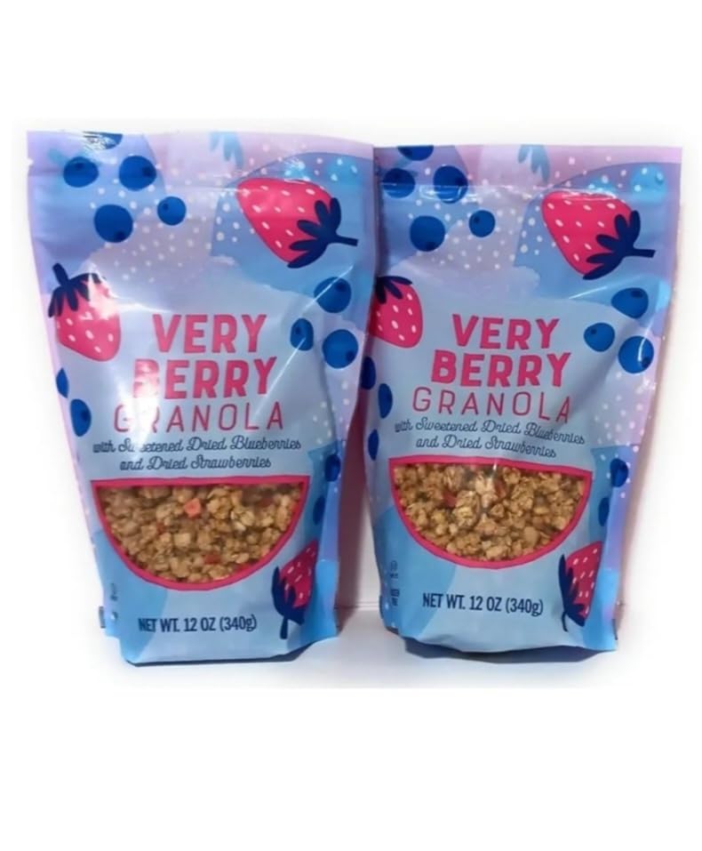 Very Berry Granola with Dried Blueberries and Strawberries, 12 oz, Pack of 2