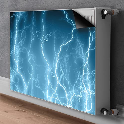 Cache radiateur couverture bleu 100x60cm Decormat tapis décoratif et cache aération magnétique