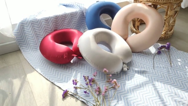 Almohada de seda para viaje, funda para cuello miniatura 7