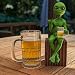 John Bernard & Company Alien Invasion 'Party Alien' Male Hang Loose Beer Drinking Ledge Lounger 10 Inch Funny Home or Garden Statue (Green)