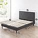 Zinus Judy Upholstered Platform Bed Frame, Mattress Foundation, Wood Slat Support, No Box Spring Needed, Easy Assembly, Full Grey