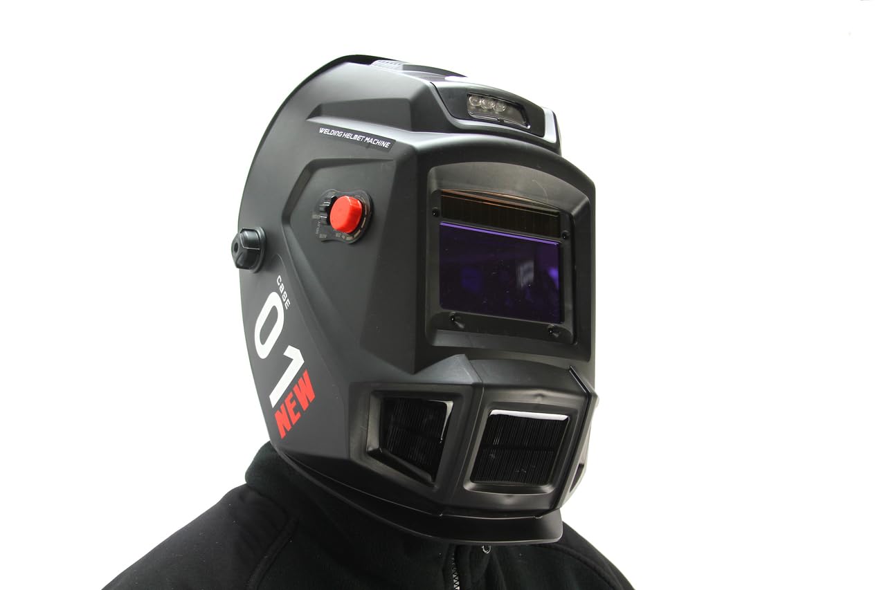 Máscara de casco de soldadura con oscurecimiento automático para MIG TIG MAG MMA | Campo de visión 100 x 93 mm | Ajustable