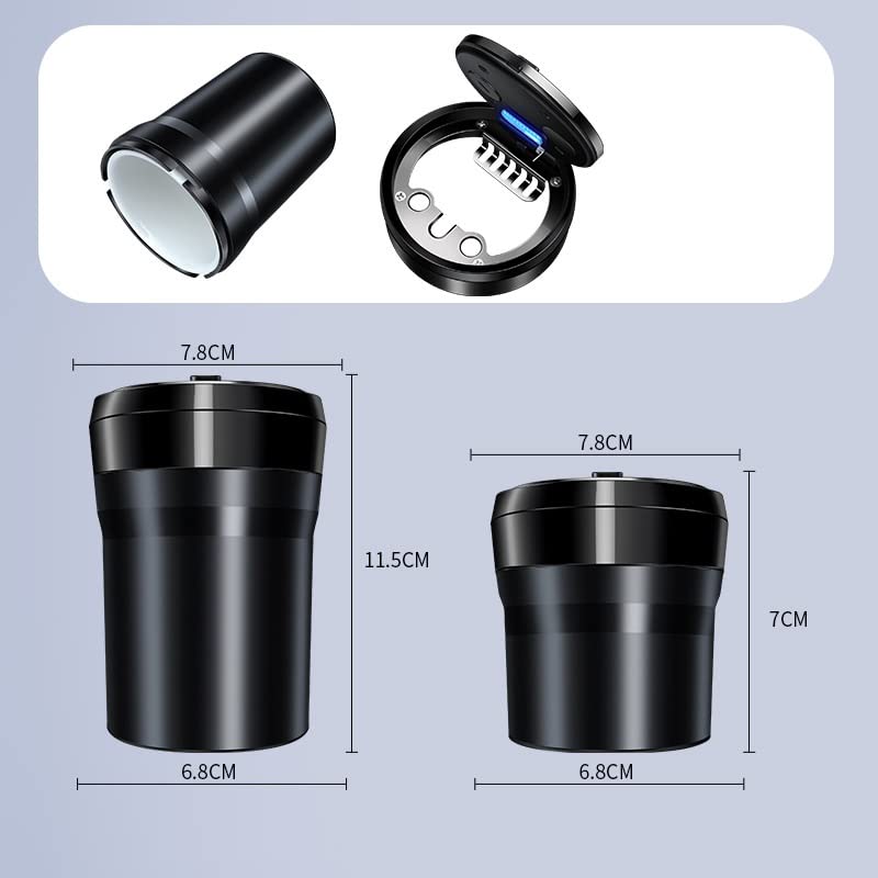 ZCZMAD Cendrier Voiture Pour Lexus RX450H RX 450H RX450 RX 450, Cendrier De Voiture DéTachable à Nettoyage Facile Avec LumièRe LED Avec Couvercle Rabattable,C/ Orange