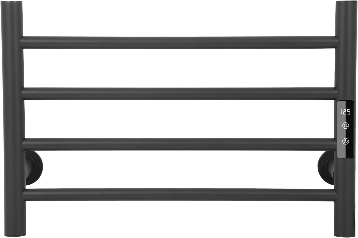 4 Bars Towel Warmer Rack, Electric Wall Mounted Heated Towel Rack with Timer and Temperature Control, Towel Heater Hard Wired/Plug-in Hot Towel Rails for Bathroom, Space Grade Aluminum, Grey