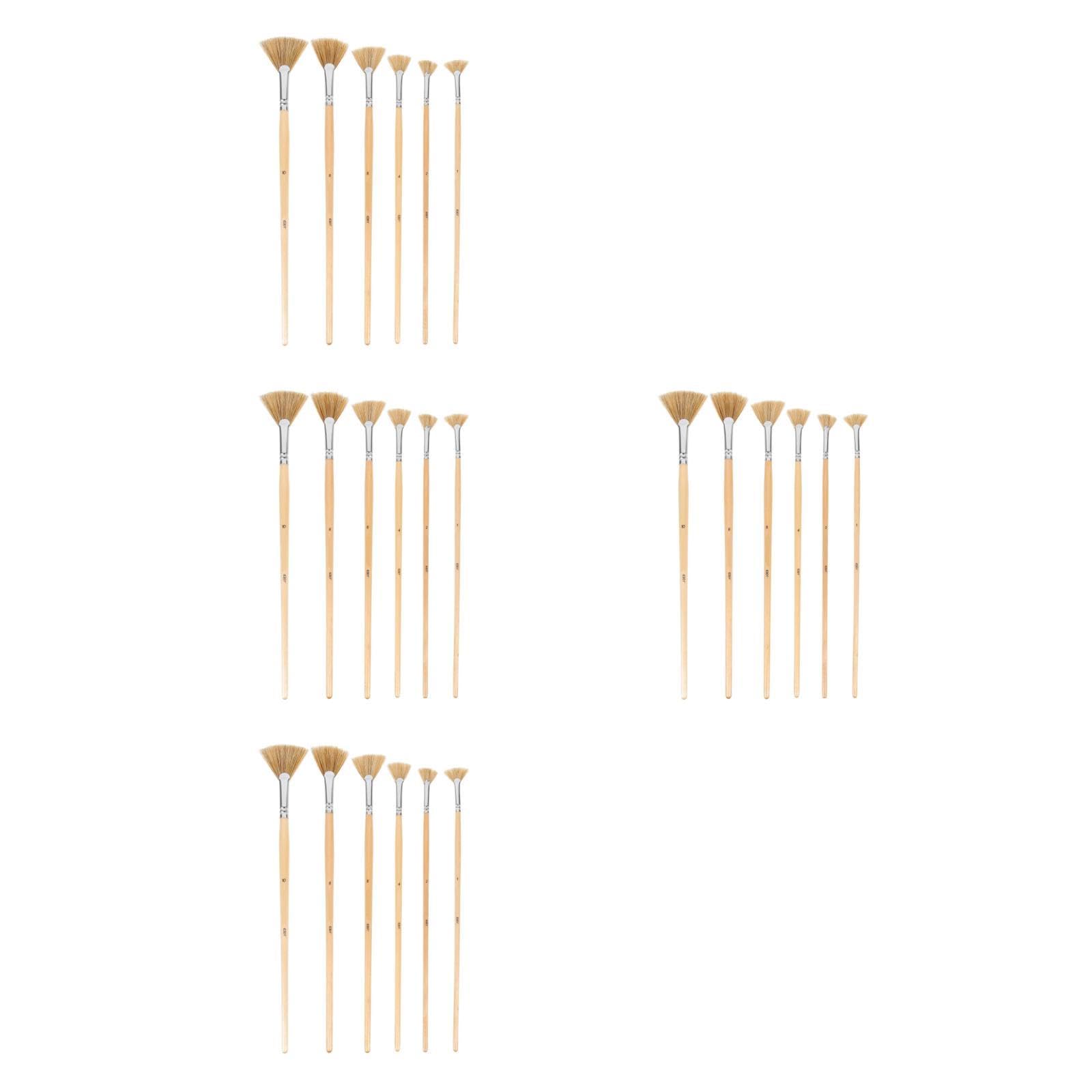 VILLCASE Lot De 4 Pinceaux De Peinture Aquarelle Pointes Résistantes pour Une Utilisation Quotidienne 6 Pièces X 4