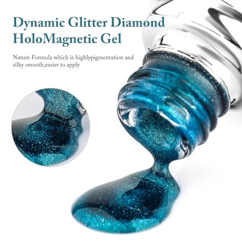 Esmalte de Gel Cat Eye con Imán 15 ml Azul miniatura 3