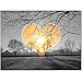 5D DIY Diamond Painting Point de Croix Kit pour Adulte, Amour Forme Coucher de Soleil 60x120cm Broderie Diamant Grande Taille kit Plein Forage Strass Diamant Peinture Salon/Bureau murale Décorer