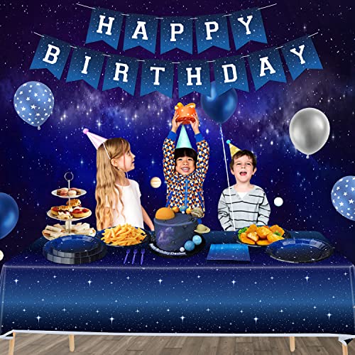 160 Pack Space Galaxy Party Supplies Starry Night Tableware Set Space Happy Birthday Plate Outer Space Plate Solar System Planet Napkins Galaxy Planet Theme Birthday Party Decorations Serves 40 - Thumbnail 5