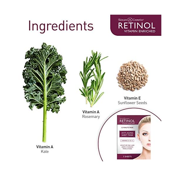 Retinol-Anti-Aging-Sheet-Mask--Hydrating-Vitamin-Enriched-15-Minute-Treatment-With-Collagen-Firms-Face--Exfoliates-for-Improvement-In-Tone-Minimizes-Fine-Lines-Wrinkles-For-Noticeable-Difference Retinol Anti-Aging Sheet Mask â Hydrating Vitamin-Enriched 15 Minute Treatment With Collagen Firms Face â Exfoliates for Improvement In Tone & Minimizes Fine Lines & Wrinkles For Noticeable Difference