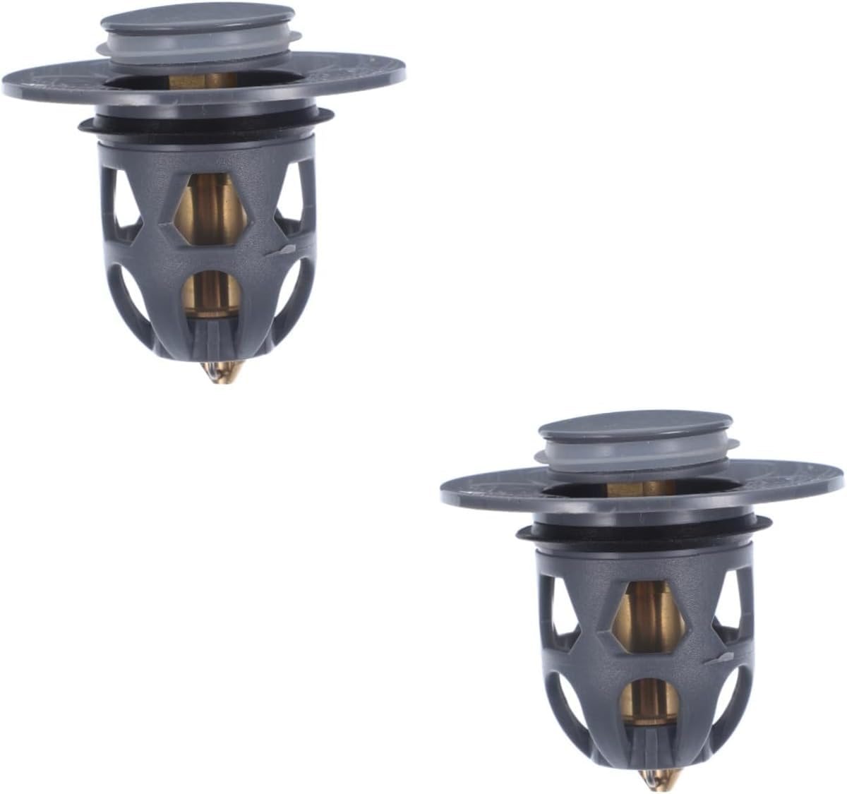 Tapón de filtro de baño, 2 piezas Presione el núcleo de resorte colador de acero inoxidable tapón de fregadero universal bañera colador de acero inoxidable filtro de drenaje de plástico for fregadero