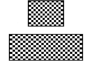 Black Mosaic Pattern Retro Kitchen Mat