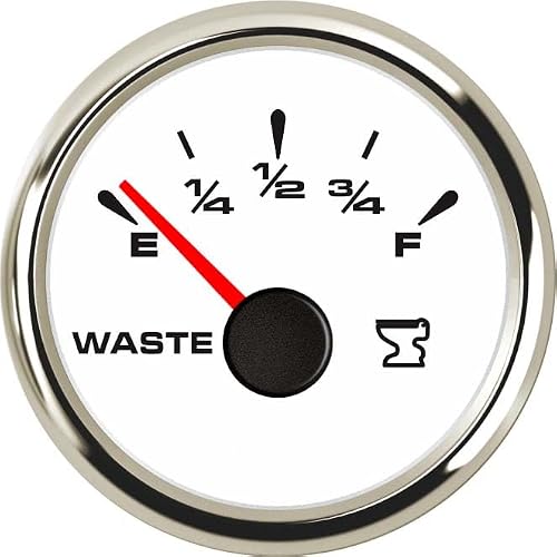 ELING 2'' Universal Holding Tank Level Meter with 8 Colors Backlights for Sailboat Marine ATV 12Volt 24Volt