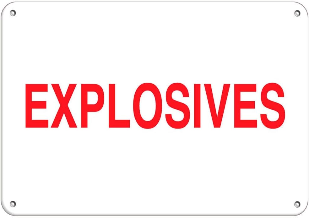 Amazon.com: Explosives Hazard Sign Flammable Label Decal Sticker Sticks ...