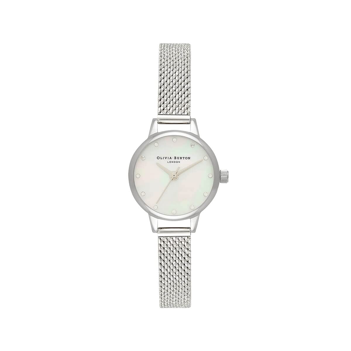 Olivia burton Classics Qtz Basic White Mother of Pearl & Stone Round Dial Womens Watch|Stainless Steel Material|Silver Color Band - OB16MN04 (B09KMT4NQT) Amazon Price History, Amazon Price Tracker