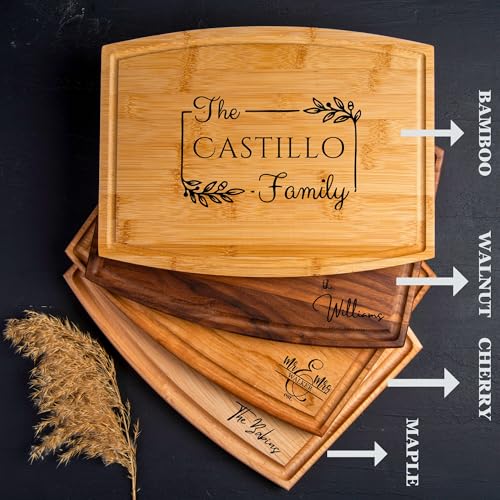 Personalized Cutting Board with Display Stand, Engraved Gift for Couples - Image 4