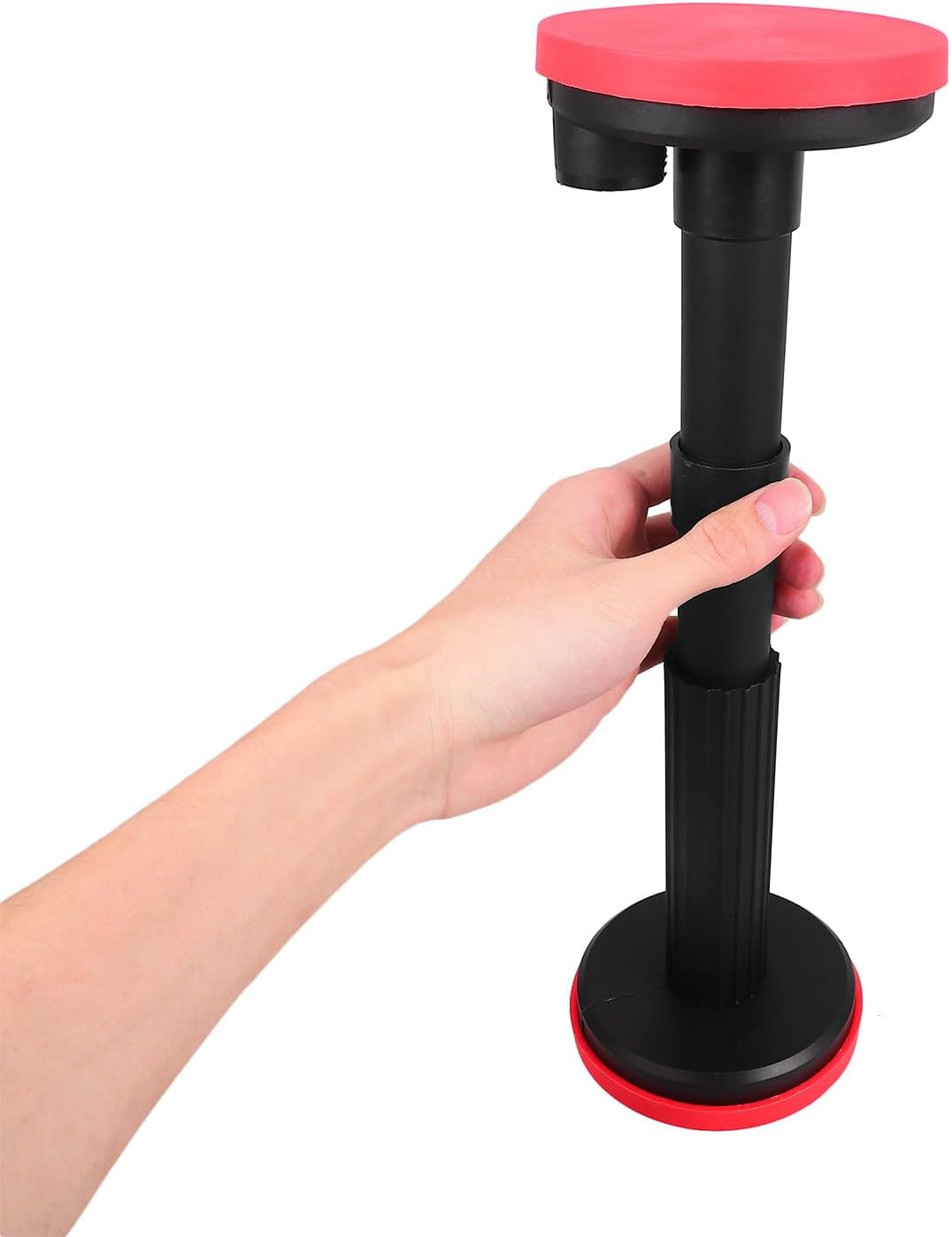 Gatuida 2pcs Adjustable Telescopic Support Poles for Bathroom Cabinet Installation, Black Sink Support Legs 18-44cm, Undermount Kitchen Sink Bracket for Stable Mounting