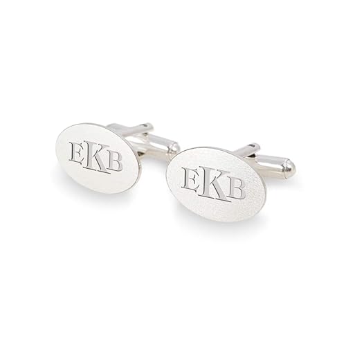 Sterling silver cufflinks Monogrammed cufflinks Mens birthday gift Wedding Groomsmen, Gift Message, Box, Handmade
