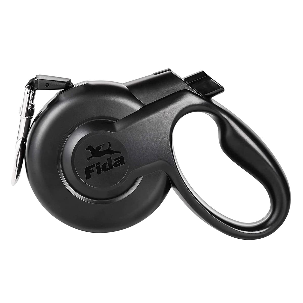 Fida Heavy Duty Retractable Dog Leash For Extra Small Up To 26Lbs/12Kg, Styleash Ufo Series, 10Ft Tape XS Black