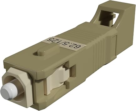 Multimode SC Male to LC Female Fiber Adapter 62.5/125 Type Optical Type Coupler, Hybrid MM, Simplex, High Durability 1000 Times+ Plug-and-Play