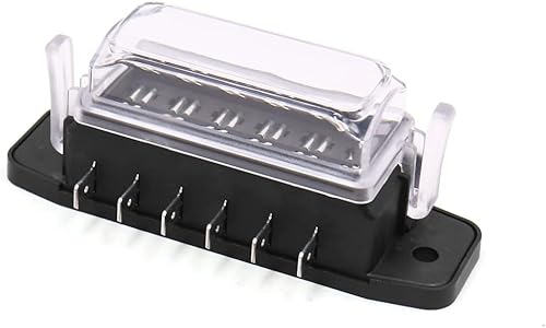 6 vías coche auto barco circuito ATC ATO Blade Tipo fusible titular caja bloque