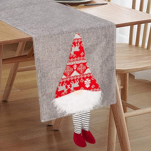 Chemin de table de Noël Nobar gris rectangulaire de qualité supérieure - 6