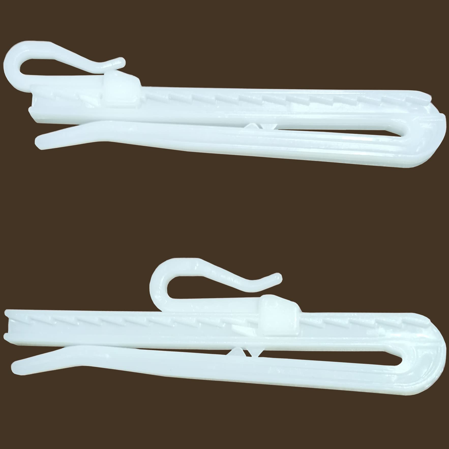 Lot De 36 Crochets De Levage Pour Rideaux - Blanc - Réglables - Plastique Robuste - Silencieux Pour Rails Et