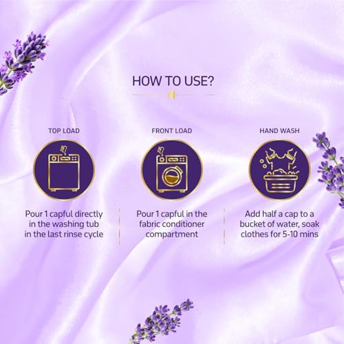 Image of Softouch Yardley Imperial Lavender 790+ 190 ml Fabric Conditioner | Long lasting fragrance for clothes