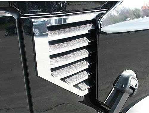 Upgrade Your Auto 2pc. Luxury FX Chrome Cowl Vent Cover (No Antena) for Hummer H2 2003-2006