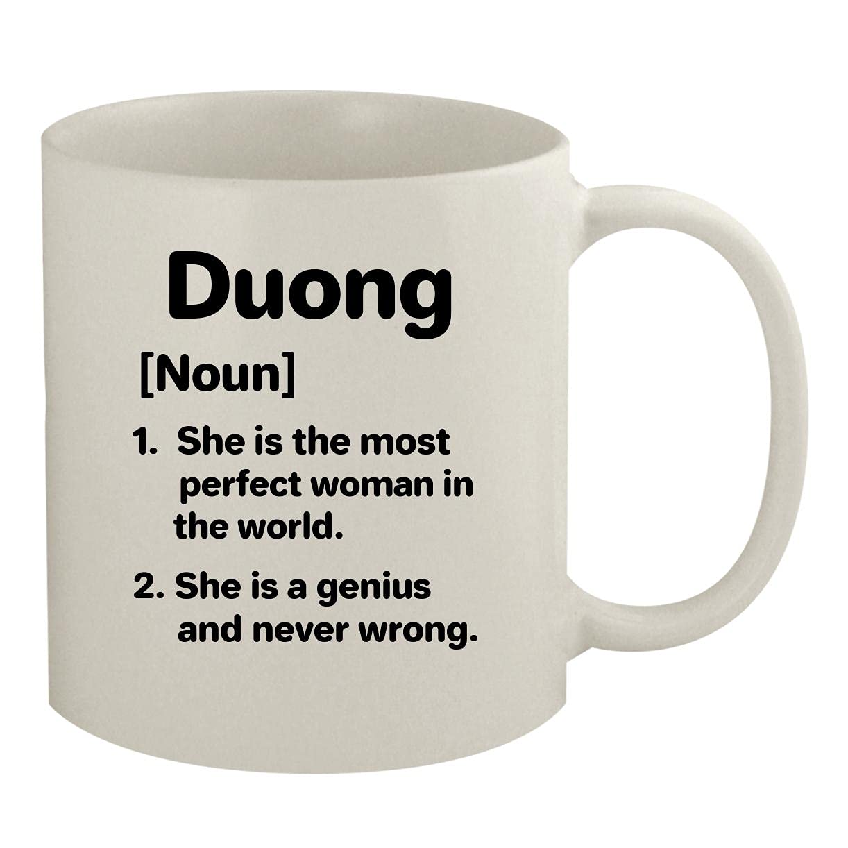 Molandra Products Duong Definition The Most Perfect Woman - Ceramic 11oz White Mug