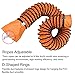 ZAQYCM Flexible Duct Hose for Utility Blower Exhaust Fan 30 24 20 18 16 14 12 10 8 6 Inch, Industrial PVC HVAC Air Ventilator Tube with S Hook & Steel Support(L 9.8 ft/3m,Dia 5.9 Inch/150MM)