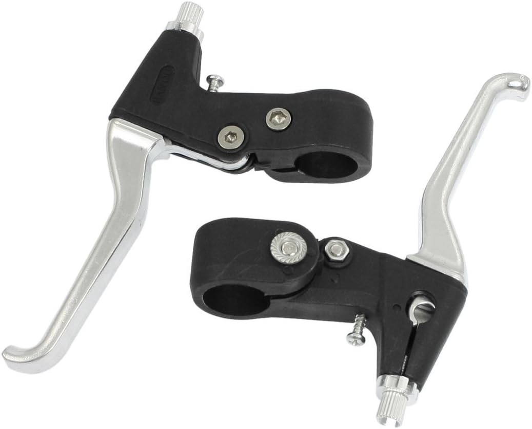 all brand All Plus Size Plastic Cycle Parts Left Right Brake Lever Pair With Silver-Tone (Black)
