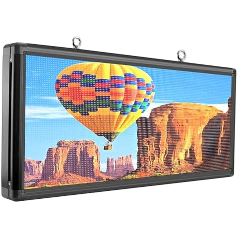 P6 Outdoor LED Signs Scrolling Programmable 40'' x 18''- LED Digital Sign Board Waterproof High Brightness Full Color WiFi and USB Control for Business Store Cover