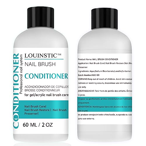Image of Nail Art Brush Cleaner 2 oz - Nail Brush Cleaner and Conditioner | for Solid Gel Polish /Nail Extension Gel /Acrylic Nail Brushes, Quickly and Easily Acrylic Nail Brush Cleaner and Restorer