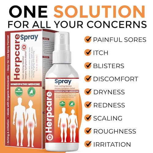 Image of Herpes Genital Treatment Relief Spray for Genital Sores & Itching | Fast Acting Relief Spray, Soothes Genital Sores, Itching, Burning, Tingling & Irritation, Strength Formula with Botanicals