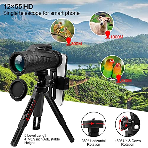 Telescopio monocular compacto retráctil con clip para celular miniatura 7