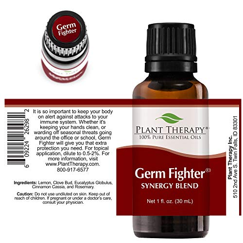 Plant Therapy Germ Fighter Essential Oil Blend 100% Pure, Undiluted, Natural Aromatherapy, Therapeutic Grade 30 Ml (1 Oz) #TOP6