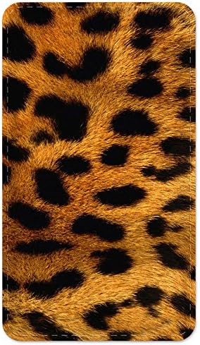 Amped Art 5,000 Portable Charger 5000 mAh Output 2-Port Battery Pack (2.0 USB Ports, Li-Polymer Battery Banks) Portable Battery Charger for Smartphones, Tablets - Orange Leopard