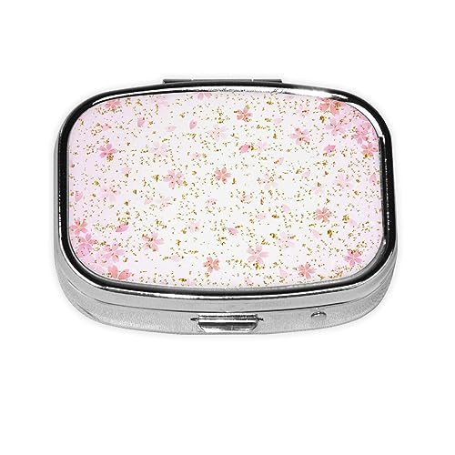 ピルケース 薬ケース 桜 サクラ 和柄 スクエアピルボックス ピルボックス 小さなピルボックス ミニピルボックス ミニ薬箱 携帯ピルケース 収納ボックス 小物入れ 携帯用 くすり整理 人気 長方形 薄型 コンパクト 小型 おしゃれ くすり整理 ピルミニサイ