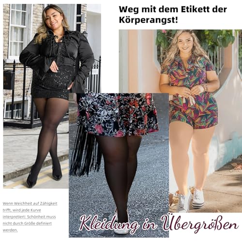 Image of WiliW 2 Pairs Plus Size Tights for Women, 40D Sheer to Waist Sheer Pantyhose