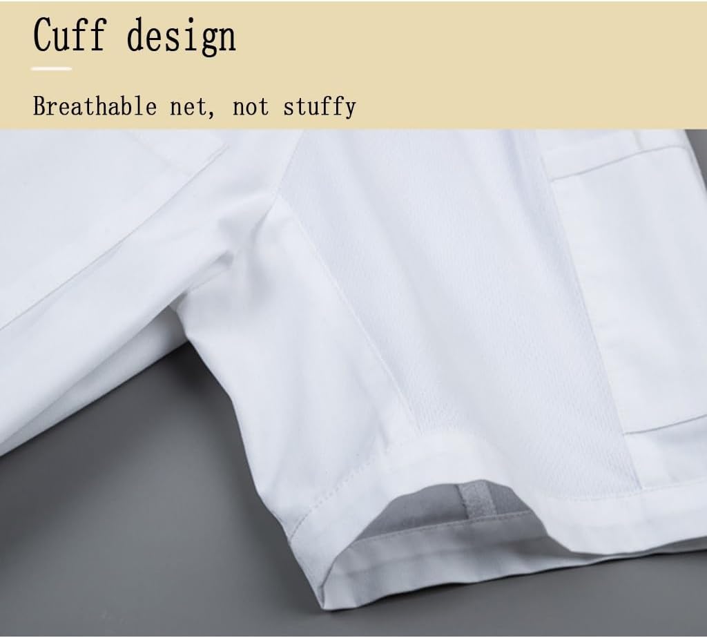 Chef Coat Short Sleeve Cooking Chef Uniforms Unisex Chef Jacket for Hotel, Restaurant, Kitchen, Catering